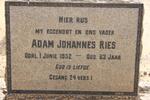 RIES Adam Johnannes -1952