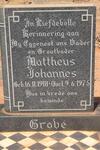 GROVE Mattheus Johannes 1918-1975