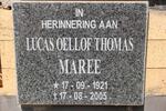 MAREE Lucas Oellof Thomas 1921-2005