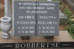 ROBBERTSE Jacobus Wilhelmus 1897-1989 & Susanna Elizabeth 1912-2004