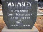 WALMSLEY Ernest Richard James 1901-1975 & Hazel 1913-1991