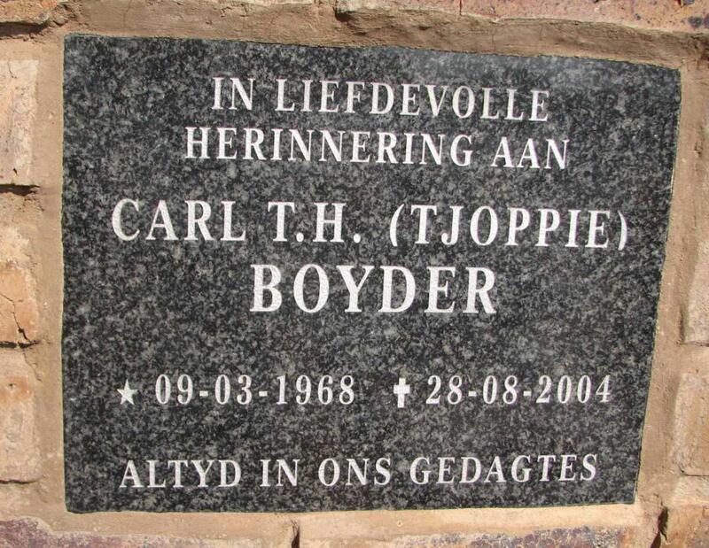 BOYDER Carl T.H. 1968-2004