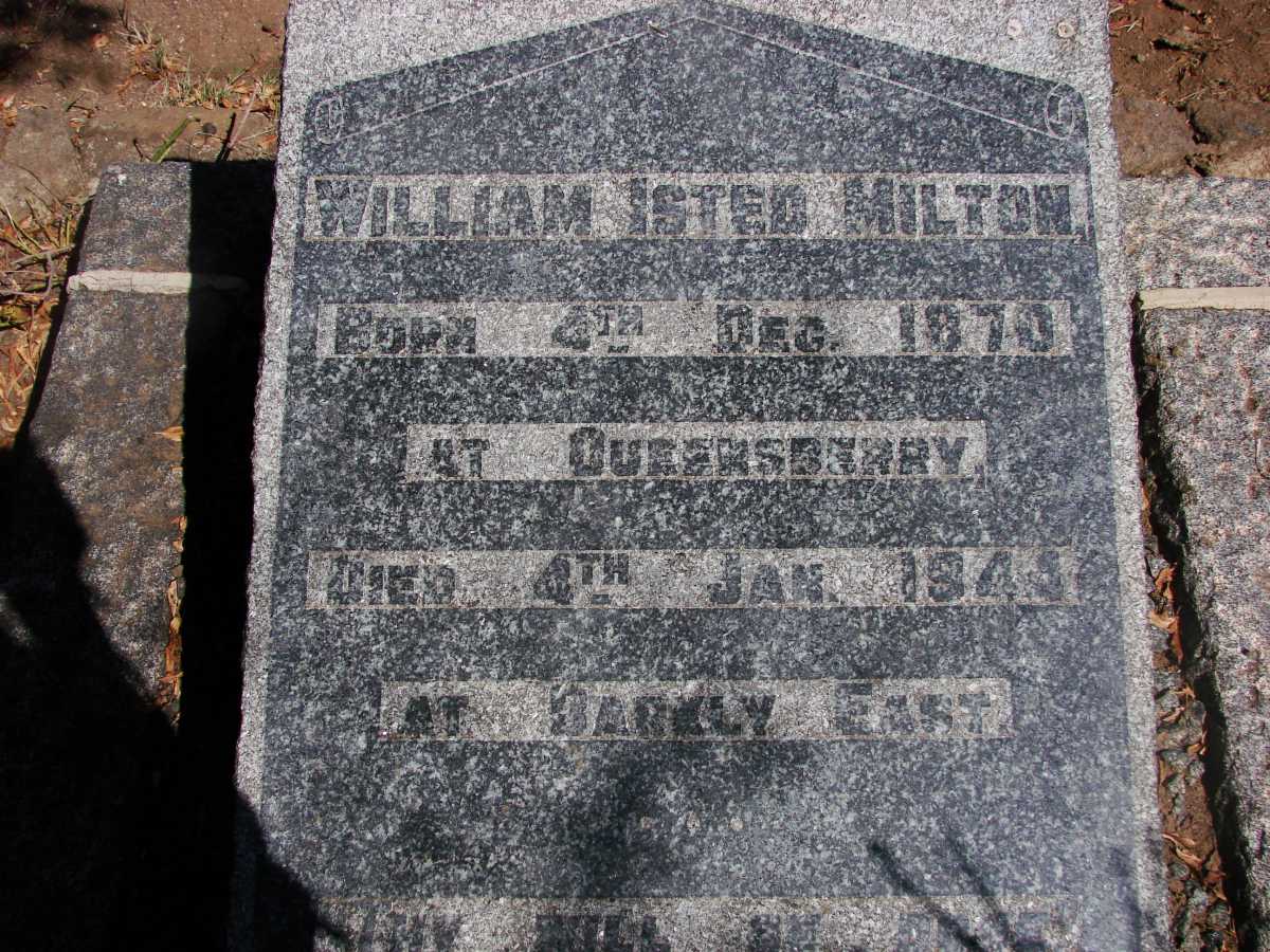 MILTON William Isted 1870-1941