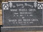GREEN Winnie Myrtle nee NIGHTINGALE 1912-1962 :: GREEN Sharon Joy Milton 1955-1955