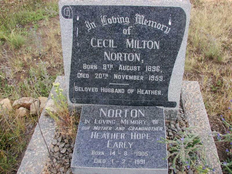 NORTON Cecil Milton 1896-1959 & Heather Hope EARLY 1905-1991