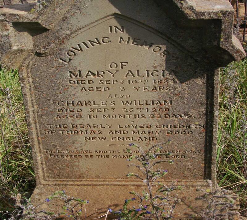 DODD Mary Alicia -1880 :: DODD Charles William -1880