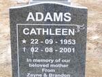 ADAMS Cathleen 1953-2001