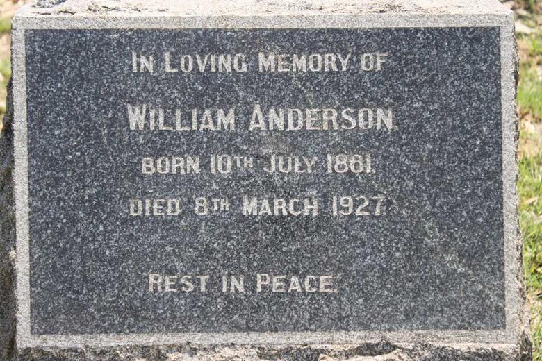 ANDERSON William 1861-1927