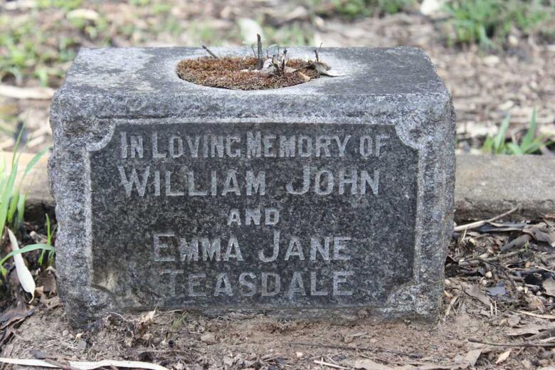 TEASDALE William John & Emma Jane