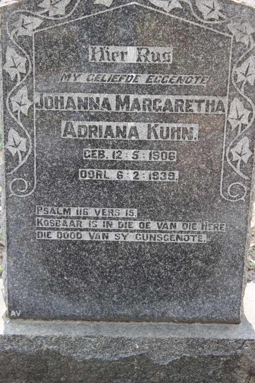 KUHN Johanna Margaretha Adriana 1906-1939