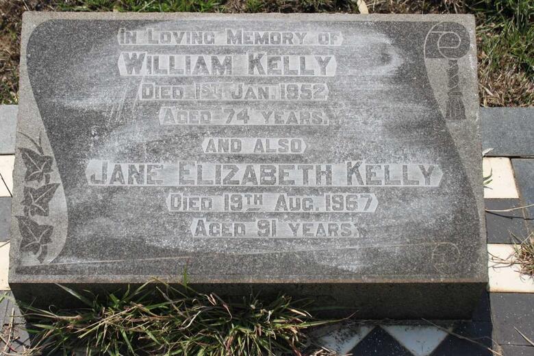 KELLY William -1952 & Jane Elizabeth -1967