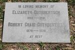 CUTHBERTSON Robert Craig 1879-1978 & Elizabeth 1884-1931