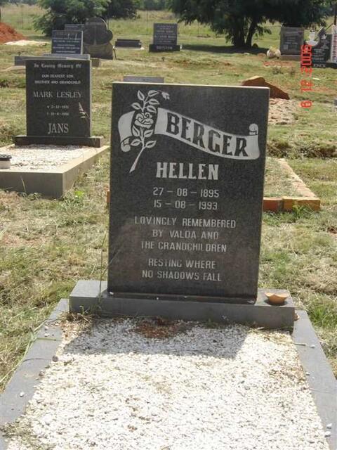 BERGER Hellen 1895-1993