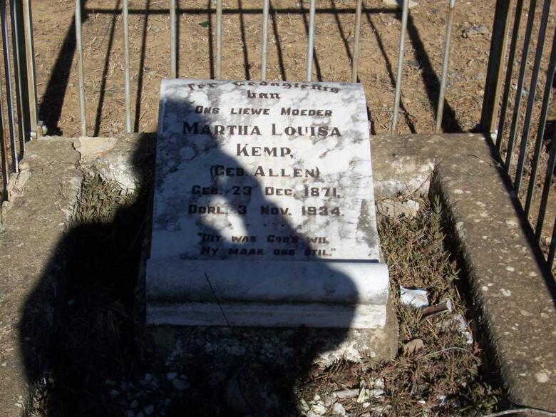KEMP Martha Louisa nee ALLEN 1871-1934