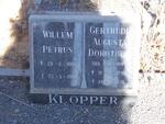 KLOPPER Willem Petrus 1900-1990 & Gertrude Augusta Dorothea EGELHOFF 1896-1976