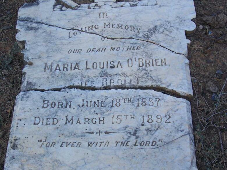 O'BRIEN Maria Louisa nee BROLI 1837-1892