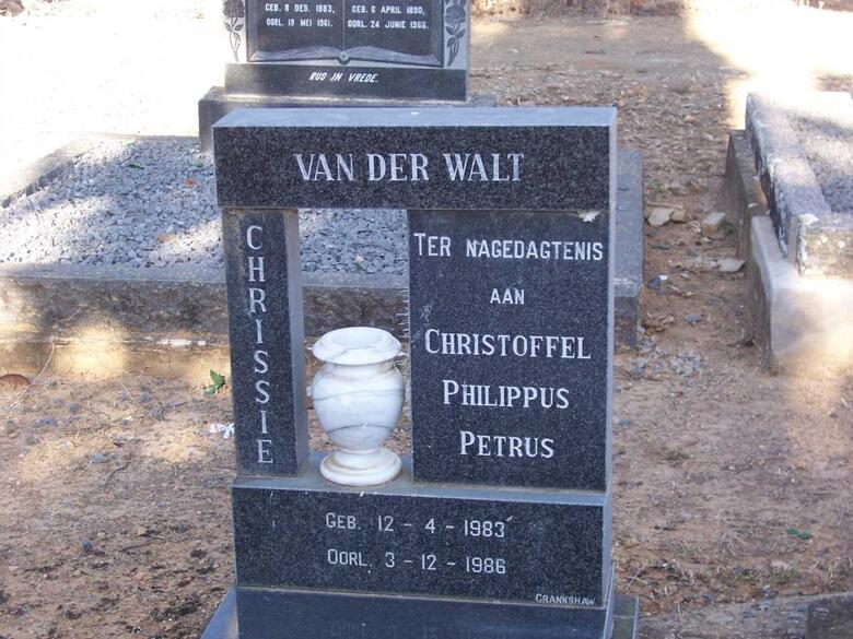 WALT Christoffel Philippus Petrus, van der 1983-1986