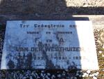 WESTHUIZEN F., van der 1844-1932 & A. 1851-1923