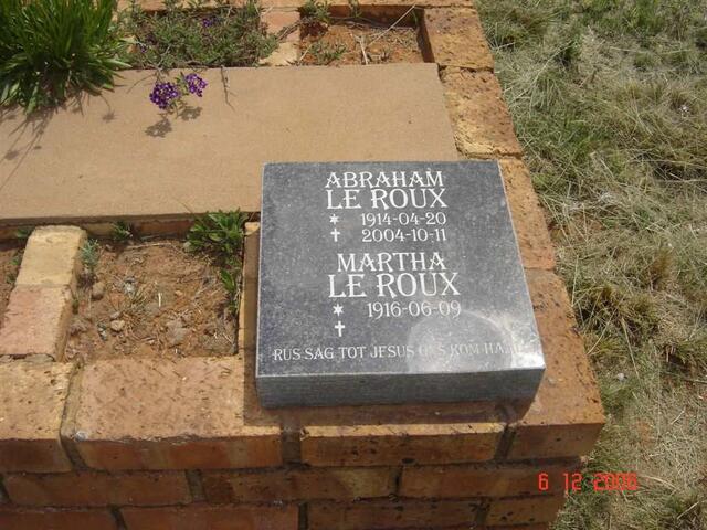 ROUX Abraham 1914-2004 & Martha 1916-