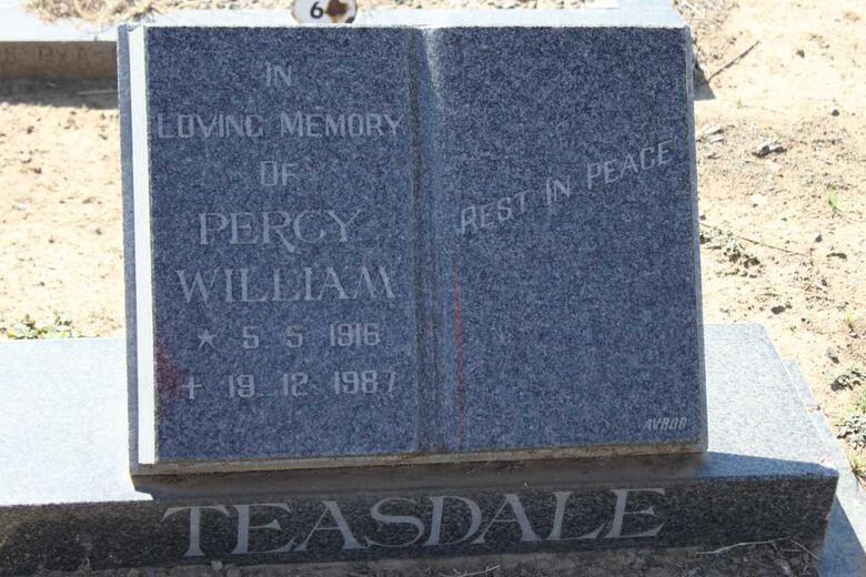TEASDALE Percy William 1916-1987