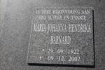 BARNARD Maria Johanna Hendrika 1922-2007