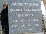 FRAUENSTEIN Auguste Wilhelmine Johanna nee BENTZ 1885-1950