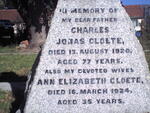 CLOETE Charles Jonas -1920 :: CLOETE Ann Elizabeth -1924 :: CLOETE Mabel -1926