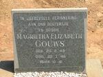GOUWS Magrietha Elizabeth 1949-1949