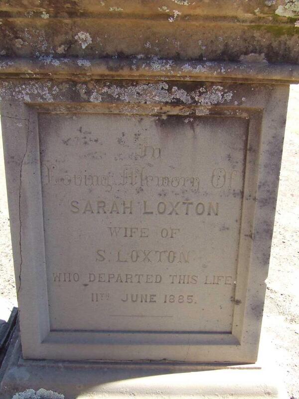 LOXTON Sarah -1885