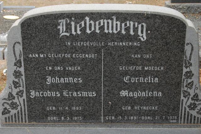 LIEBENBERG Johannes Jacobus Erasmus 1893-1975 & Cornelia Magdalena REYNECKE 1891-1976