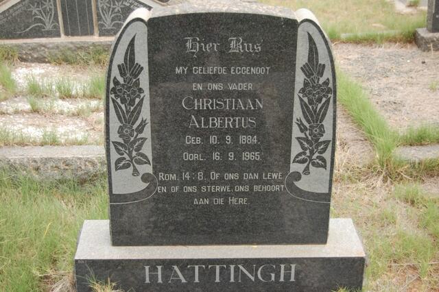 HATTINGH Christiaan Albertus 1884-1965