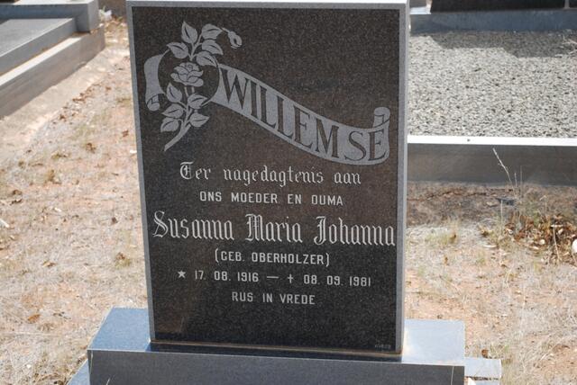 WILLEMSE Susanna Maria Johanna nee OBERHOLZER 1916-1981
