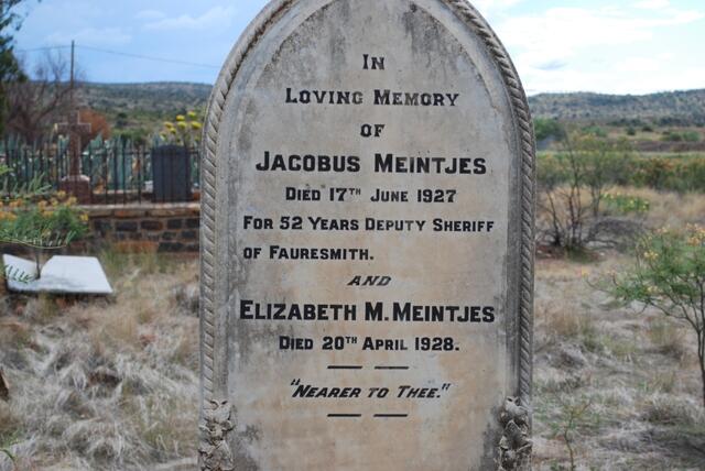 MEINTJES Jacobus -1927 & Elizabeth M. -1928