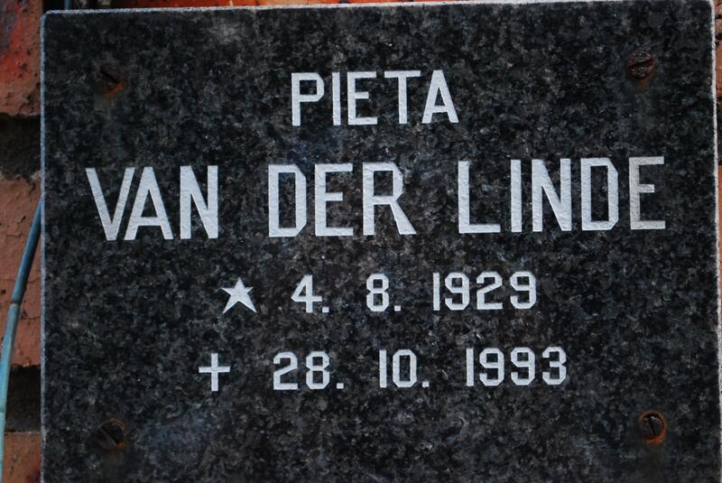 LINDE Pieta, van der 1929-1993
