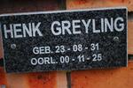 GREYLING Henk 1923-2000
