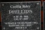 PHILLIPS Cecilia Roley 1928-2000