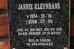 KLEYNHANS Jannie 1954-2006