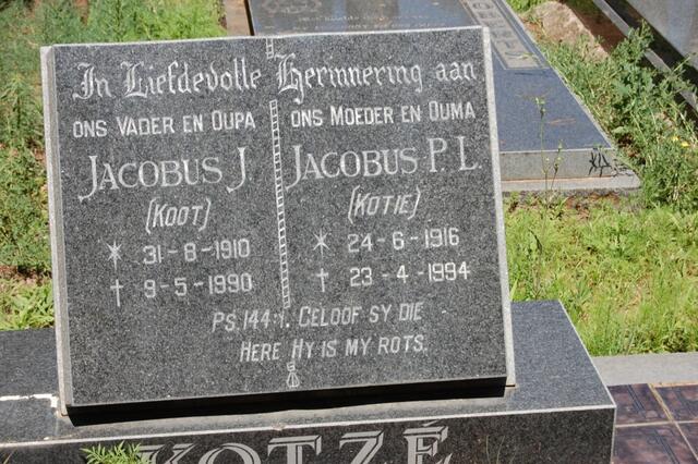 KOTZE Jacobus J. 1910-1990 & Jacobus P.L. 1916-1994