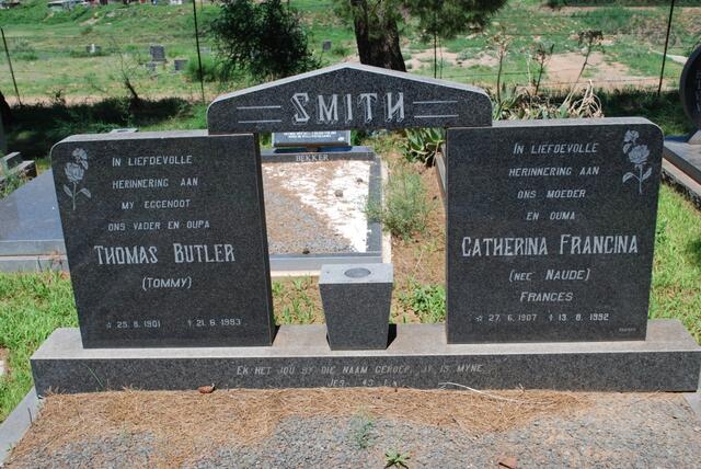 SMITH Thomas Butler 1901-1983 & Catherina Francina nee NAUDE 1907-1992