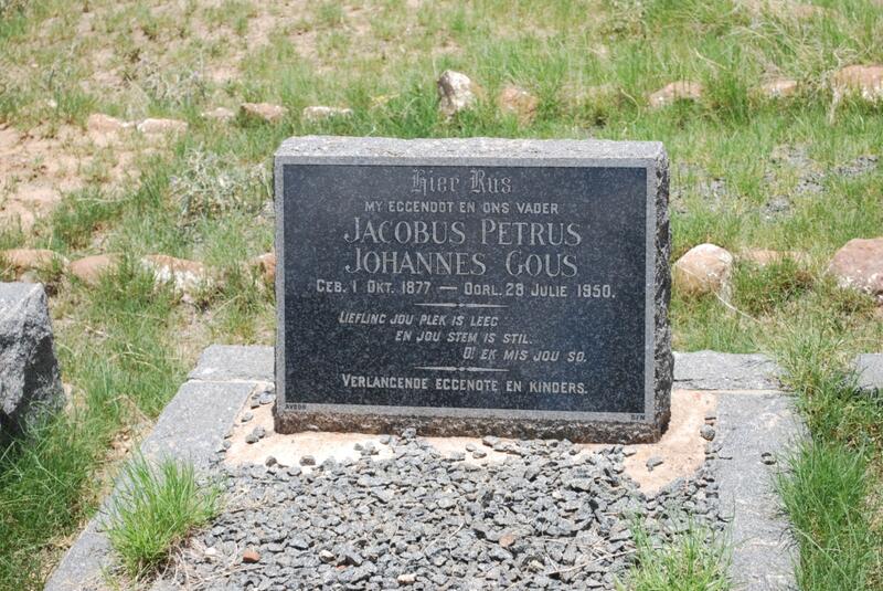 GOUS Jacobus Petrus Johannes 1877-1950