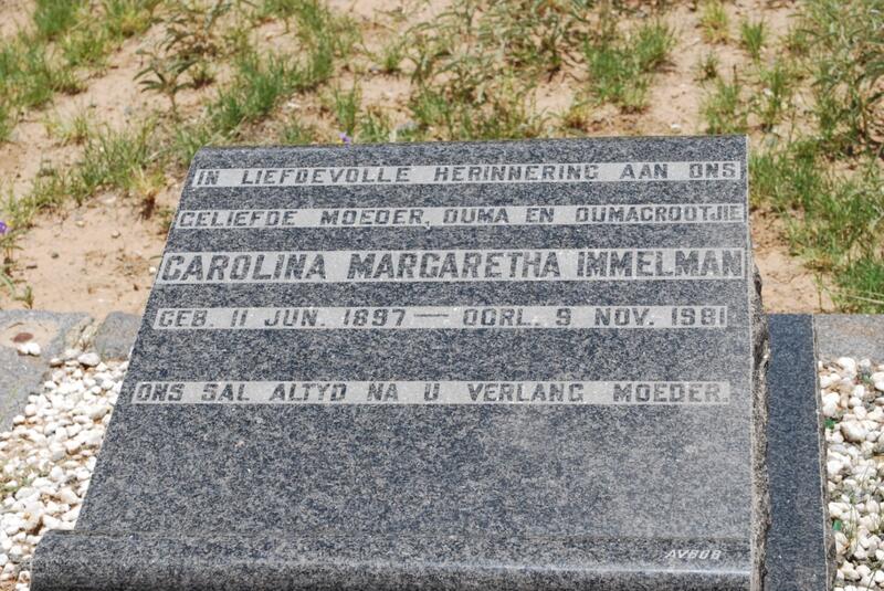 IMMELMAN Carolina Margaretha 1897-1981