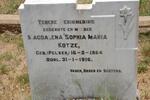 KOTZE Magdalena Sophia Maria  nee PELSER 1864-1916