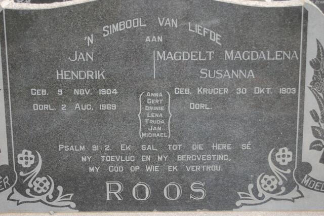 ROOS Jan Hendrik 1904-1989 & Magdelt Magdalena Susanna KRUGER 1903-