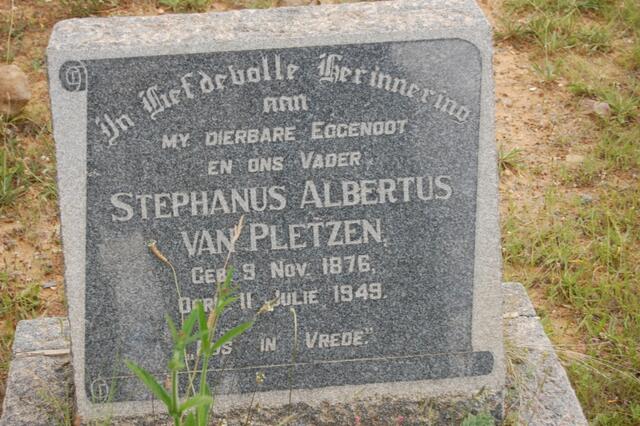 PLETZEN Stephanus Albertus, van 1876-1949