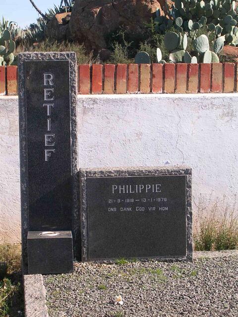 RETIEF Philippie 1919-1976