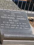 TOIT Gertruida Jacoba, du 1904-1978