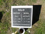 BALIE Britow 1929-2003 & Myra FRANTZ 1926-2008