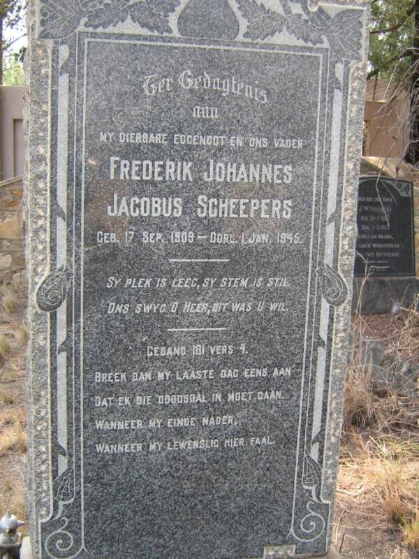 SCHEEPERS Frederik Johannes Jacobus 1909-1945