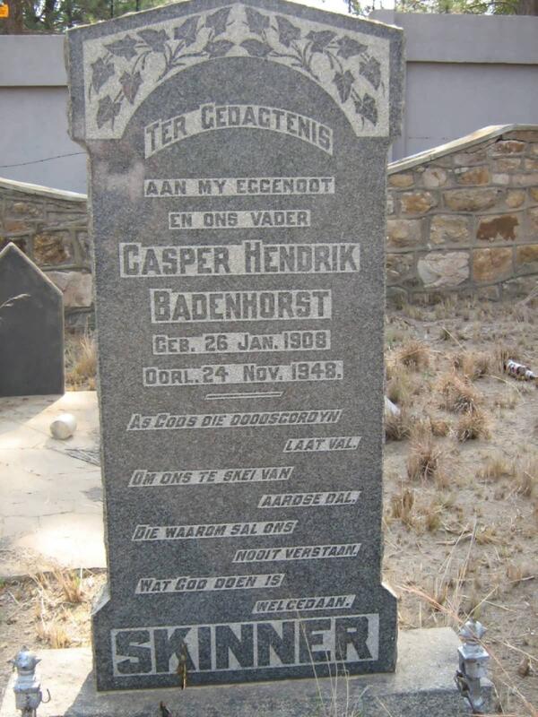SKINNER Casper Hendrik Badenhorst 1908-1948