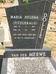 MERWE Maria Helena, van der geb. FITZGERALD 1907-1986